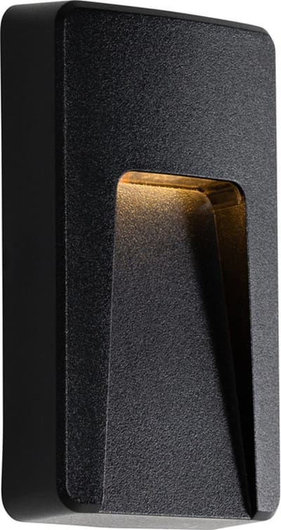 QAZQA gem - Moderne LED Wandlamp voor buiten - 1 lichts - D 3.2 cm - Zwart - Buitenverlichting