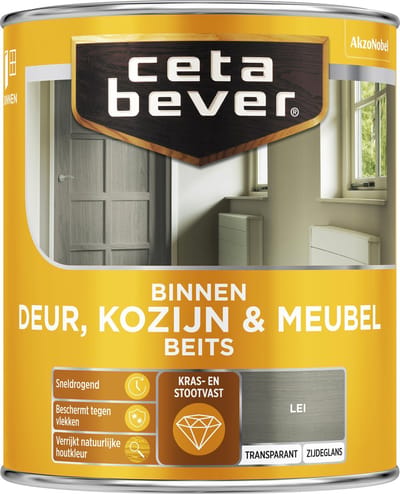 Cetabever - Binnenbeits Deur, Kozijn & Meubel Transparant Zijdeglans - Lei - 750 Ml