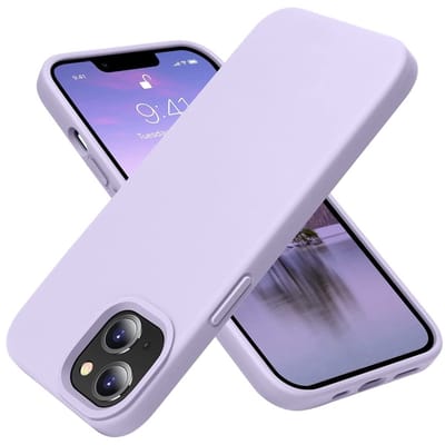 geschikt voor iPhone 14 Plus Hoesje Siliconen - Soft Touch Telefoonhoesje - geschikt voor iPhone 14 Plus Silicone Case met zachte voering - Mobiq Liquid Silicone Case Hoesje geschikt voor iPhone 14 Plus paars
