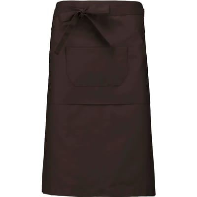 Kariban Polykatoen lang schort K897 - Chocolate - One size