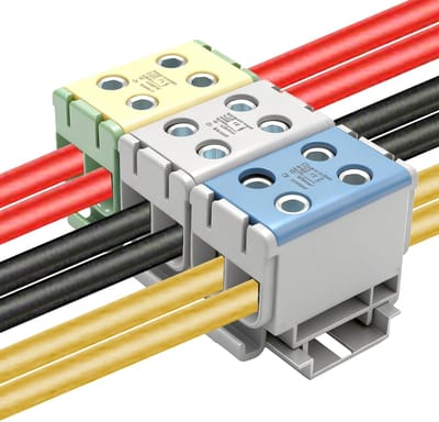 Dailygoods - DIN-Rail Aansluitblok 145A voor Industriële Toepassingen