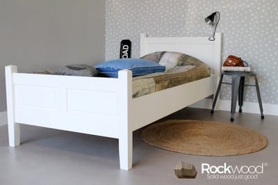 Rockwood® Kinderbed Alex wit inclusief montage met lattenbodem en bedhekje wit