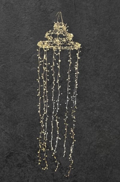 Luca Lighting Kroonluchter, Chandelier zilver klassiek wit 600LED Timer ,IP44 - H180 x D45cm