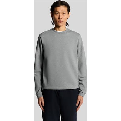 Lyle & Scott Logo Brushback Crew Neck Jumper Mid Grey Marl Taglia: XS | Maglioni a maglia Outlet | Uomo | Grigio