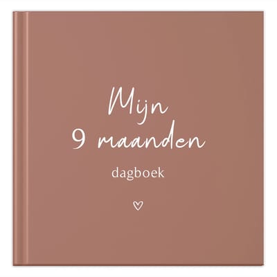 Fyllbooks - Mijn negen maanden Dagboek - Zwangerschapsboek, Babyboek - 9 maanden Invulboek Zwangerschap - Roestroze