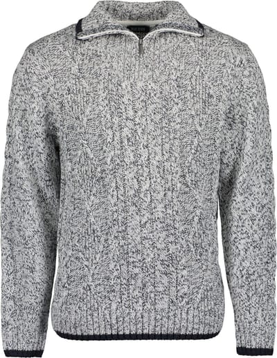 Blue Seven - Half zip trui - Heren - L - Gebroken wit - Acryl - 376425