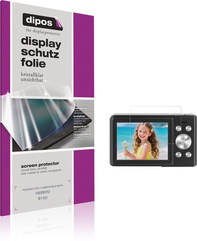 dipos – 4x Beschermfolie geschikt voor HERBYD B15D | Krasbestendige & heldere Screenprotector Ultra-Thin