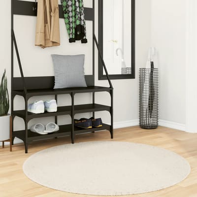 vidaXL - Vloerkleed - OVIEDO - laagpolig - Ø - 120 - cm - beige