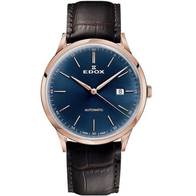 Edox Les Vauberts 80106 37RC BUIR Heren Horloge 42mm 5 ATM