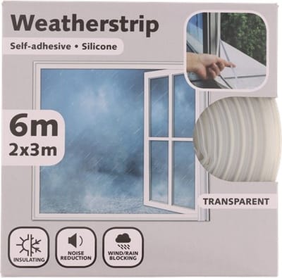 Universele Transparante Zelfklevende Weerstrips voor Deuren en Ramen – 6m – Ø 6-9mm - D-type | Waterdichte en Windbestendige Tochtstrips Voor Weer- en Geluidsisolatie | Schuimafdichtingsband | Afdichtingsband | Tochtband | Tochtstrip