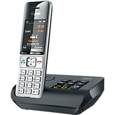 Draadloze telefoon Gigaset Comfort 500A, antwoordapparaat, handsfree functie, compatibel met gehoorapparaat, zwart