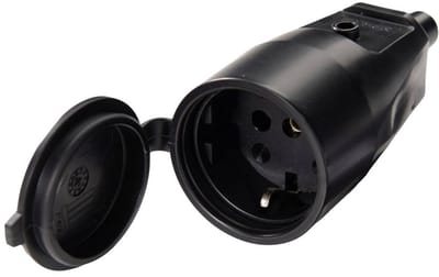 Martin Kaiser 552/sw Koppeling met randaarde PVC 250 V Zwart IP44