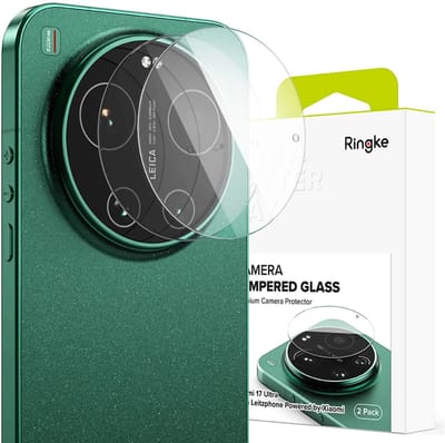 Ringke Camera Tempered Glass - Camera Protector Geschikt voor Xiaomi 17 Ultra - Case Friendly 9H Gehard Glas - 2-Pack