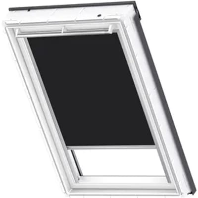 VELUX Origineel Verduisterend Rolgordijn (DKL), Zilveren Kozijn, PK06, Zwart