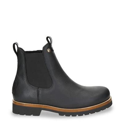 Panama Jack Heren Beny Igloo C1 Zwarte Waterdichte Leren Chelsea Boots