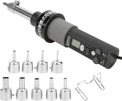 Heteluchtpistool - Soldeerthermostaat - Elektronisch Repareren - Digitale Display - 450 W - Zwart
