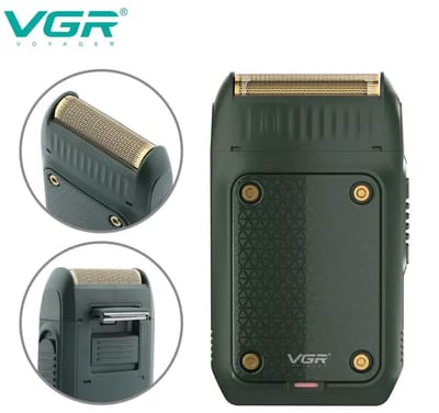 Krachtige 2in1 VGR Scheerapparaat - Usb Oplaadbare Voyager V-353 - Full Body Shaver + Baard/Precisietrimmer - Perfecte Lichaamshaar Verzorging voor Dames en Heren - Kleur: Zwart