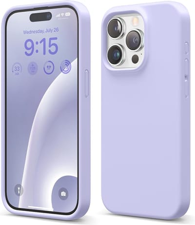 Solid hoesje Soft Touch Liquid Silicone Flexible TPU Cover - Geschikt voor: iPhone 14 Pro Max - Paars