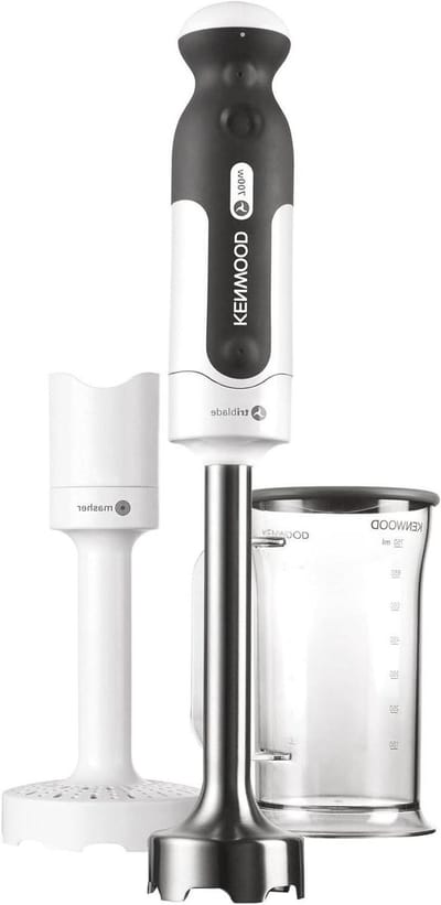 Hand Blender - Staafmixer Pureer - Snel Pureeren - Afneembare Voet - 0.7 liter - Wit Grijs