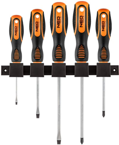NEO - Schroevendraaierset - 5 Stuks - Magnetische Punt - Ergonomische Handgreep