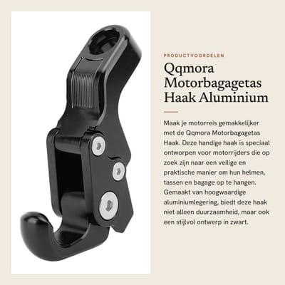 Dailygoods- Motorbagagetas Aluminium Legering - Helmhaak - Rijaccessoires - Eenvoudige Installatie - Duurzaam - Compatibel met C400GT/C400X/CE04 - Bagagehaak