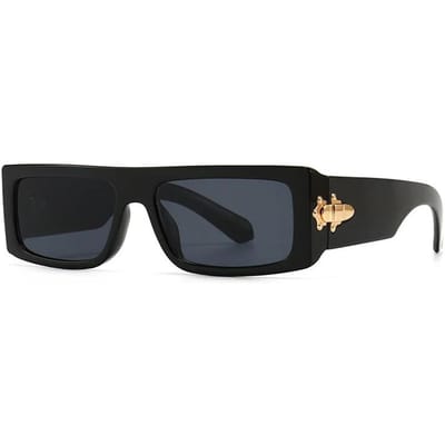 Trendy Klassieke Rechthoekige Zonnebril Bril Dames Heren Luxe Designer Stijl Stijl Klein Brilmontuur Montuur Plat Bovenkant Gegradueerd Zon Zonnebril 1PC