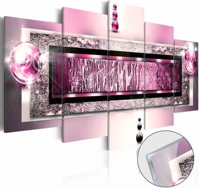 Afbeelding op acrylglas - Droom in het roze, 5luik