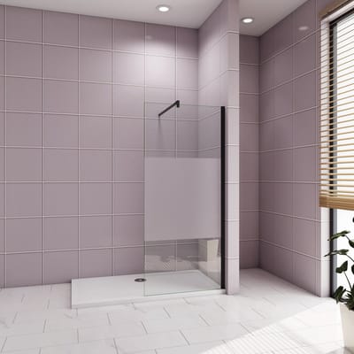 Inloopdouche 100x200cm，10mm Nano NANO EasyClean veiligheidsglas，F-vorm 90cm Stabilisatiestang