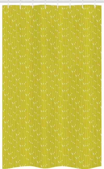 ABAKUHAUS douchegordijn – 120 x 180 cm – moderne kunst – geelgroen