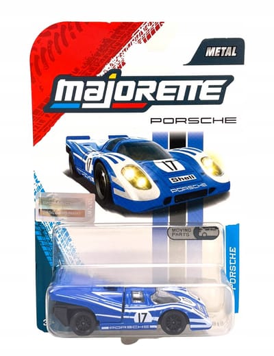 Porsche Majortte 917 Blauw Metalauuter Model Schaloto 1:60