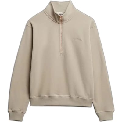 Superdry Essential Logo Embroidered Sweatshirt Met Halve Rits Blauw XS Vrouw