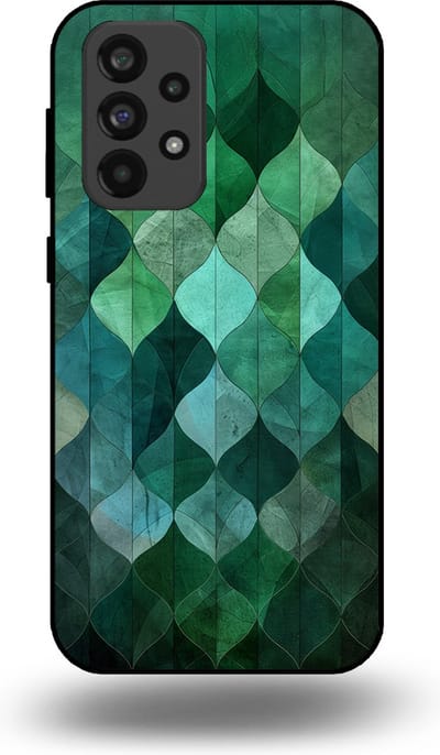 Smartphonica Telefoonhoesje geschikt voor Samsung Galaxy A33 5G met groene bladeren opdruk - TPU backcover case green leaf design - Groen geschikt voor Samsung Galaxy A33 5G