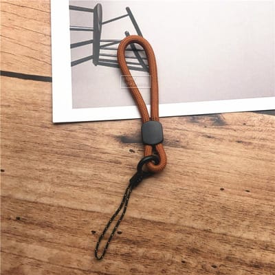 Mobiele telefoonkoord polshanger eenvoudig kort vingergeweven voor USB-sticks Handtouw Slijtvaste Riem beige
