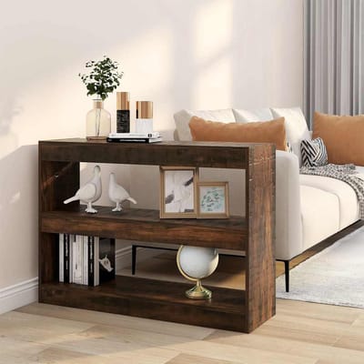 vidaXL - Boekenkast/kamerscherm - 100x30x72 - cm - gerookt - eikenkleur