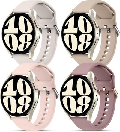 Zachte siliconen armband voor Samsung Galaxy Watch 6/5/4/7/Active 2 en Classic - 20 mm en 40/44 mm, comfortabel en stijlvol accessoire voor smartwatch gebruikers