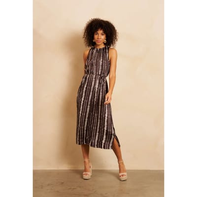 Jurk Rox | Brown Stripe Print