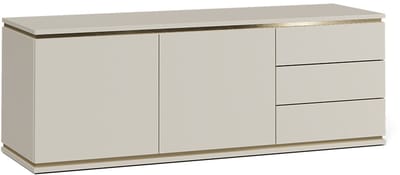 Vicco Linette TV-meubel – 135 x 48.6 cm met 2 deuren en 3 laden Kasjmier