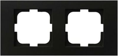 Afdekraam dubbel - Afdekframe wandcontactdoos - OVIVO - ZWART