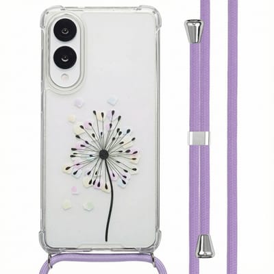 imoshion Hoesje - Geschikt voor Samsung Galaxy S25 Edge - Design Hoesje met Koord - Sandstone Dandelion