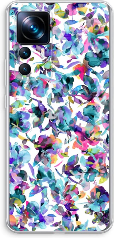 Case Company® - Hoesje geschikt voor Xiaomi 12T hoesje - Hibiscus Flowers - Soft Cover Telefoonhoesje - Bescherming aan alle Kanten en Schermrand