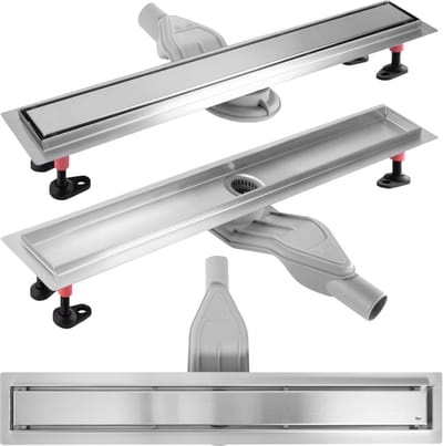 Rea Neox Superflow - Lineaire afvoer - douchegoot - Geborsteld Staal - 90 cm