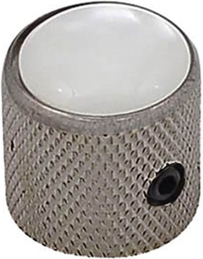 Boston KBN-236 Dome Knop met Pareloïde Inleg - Zwart Nikkel 18x18mm