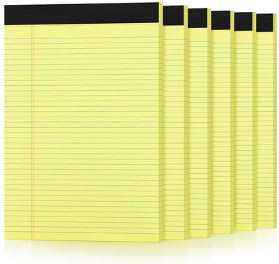 Kantoor Notitieblok Set - Klein Notitieblok voor Boodschappen, 10 x 15.5 cm, Schrijfblokken, Memo Pads, 6 Stuks