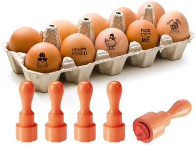 Dailygoods - Houten Rubber Stempel Set - 5 Stijlen Kip Patroon voor Creatieve Crafting