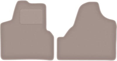 Beige velours matten voor: Citroen Jumpy II bestelbus (2007-2016)