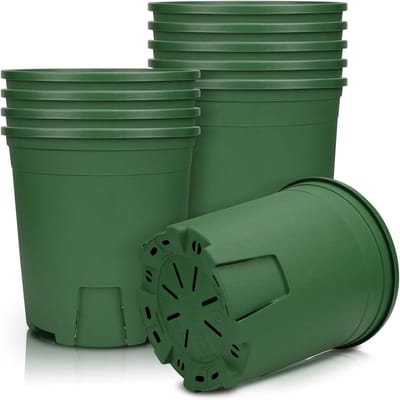 Plastic Plantenpotten voor Binnen en Buiten, Set van 5, 14.2 cm - Ideaal voor Bonsai, Aloe Vera, en Kruidenspruiten