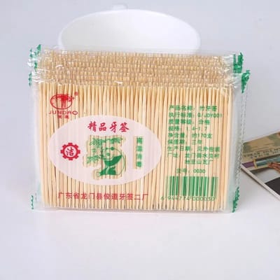 EcoBamboo - Tandenstokers - Eco-vriendelijk - Dubbelzijdig Fijn - Bamboe - Voor Huishoudens - Model Bamboo1000