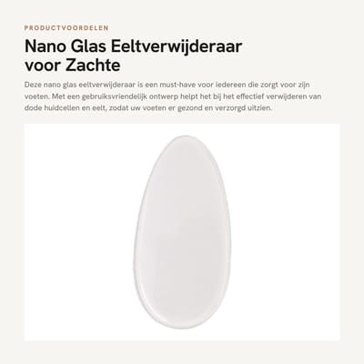 Dailygoods- Eeltverwijderaar Gehard Glas - Voetvijl Antislip - Voetverzorging Tool - Dode Huid Verwijdering - 10 x 5 x 0,4 cm - Lichtgewicht 34 gram
