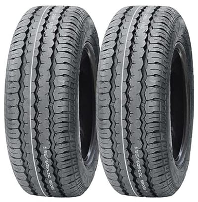145R10 Radiale Trailer Banden - Set van 2 Tubeless Banden voor Tot 430 kg
