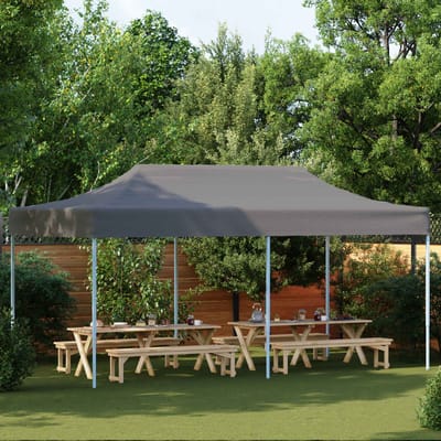 vidaXL - Partytent - 291 - x - 580 - x - 315 - cm - Antraciet - Oxford - Stof